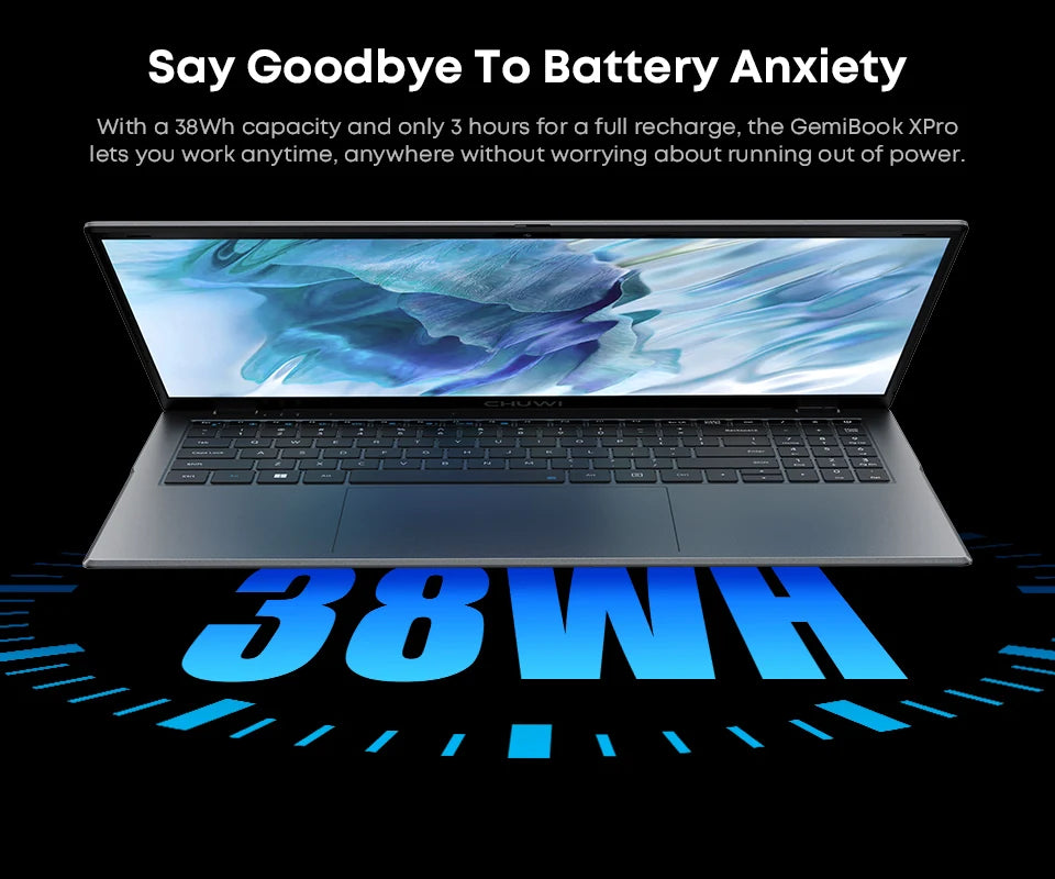 CHUWI GemiBook Plus Laptop 15.6'' FHD 1920 * 1080 16GB LPDDR5 512GB SSD Intel Alder Lake N100 WiFi 6 Windows 11 Laptops