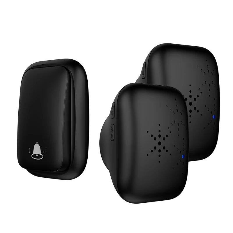 Lunzo No Battery Self Powered Wireless Doorbell US/UK/EU Plug 38 Ringtones Outdoor Waterproof 150m Range Kinetic Door Bell