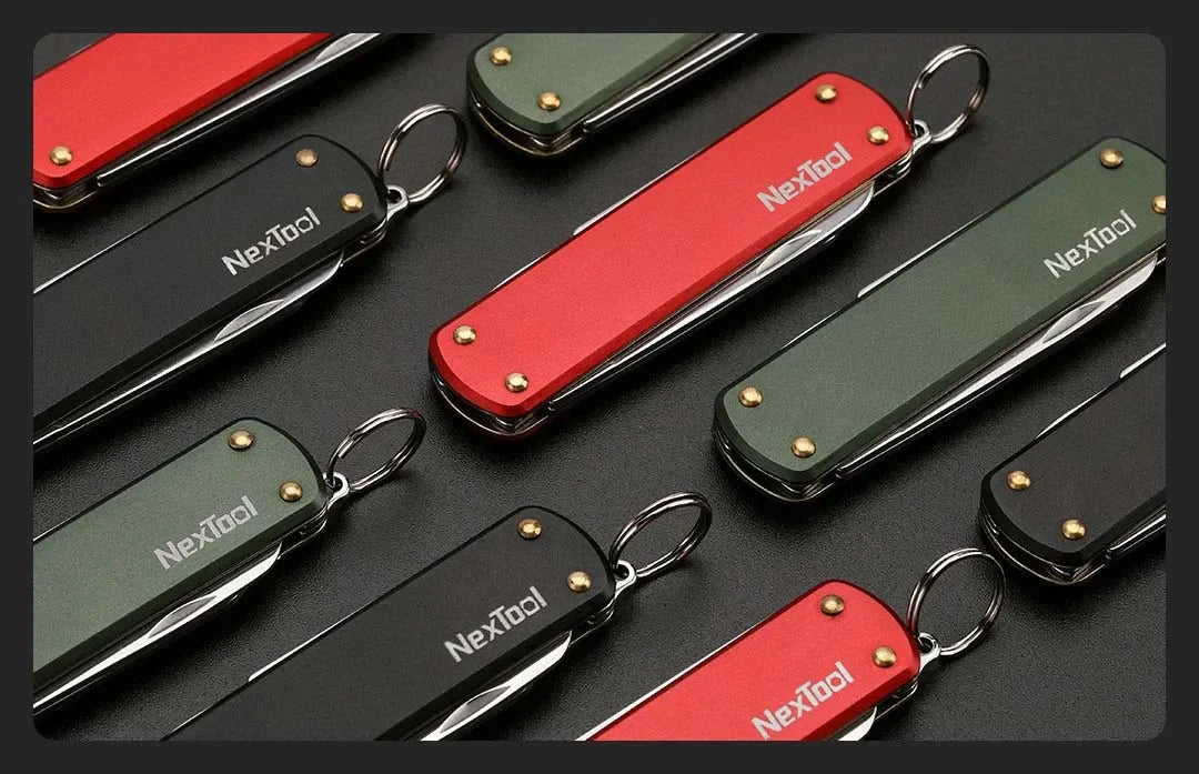 Youpin NexTool Multi Functional Knife, Small File, Slotted Screwdriver, Scissors 4in1 Mini High Quality Portable Tool Key Chain