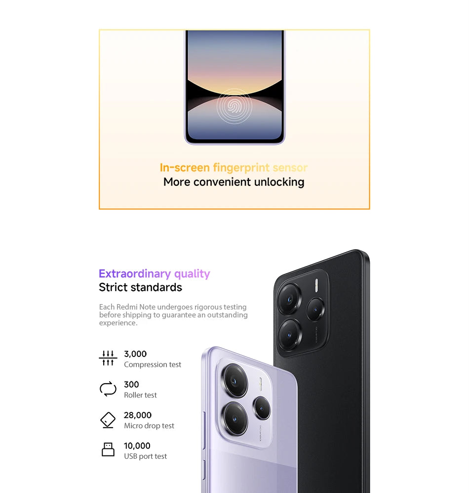 Redmi Note 14 5G Xiaomi Global Version MediaTek Dimensity 7025 Ultra 108MP Camera 45W Turbo Charging 5110mAh Battery Smartphone