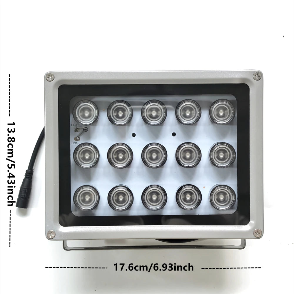 DC 12V IR distance 15 Leds IR Illuminators Infrared Light LED CCTV Camera Night-vision IR Fill Lamp for CCTV Security Camera