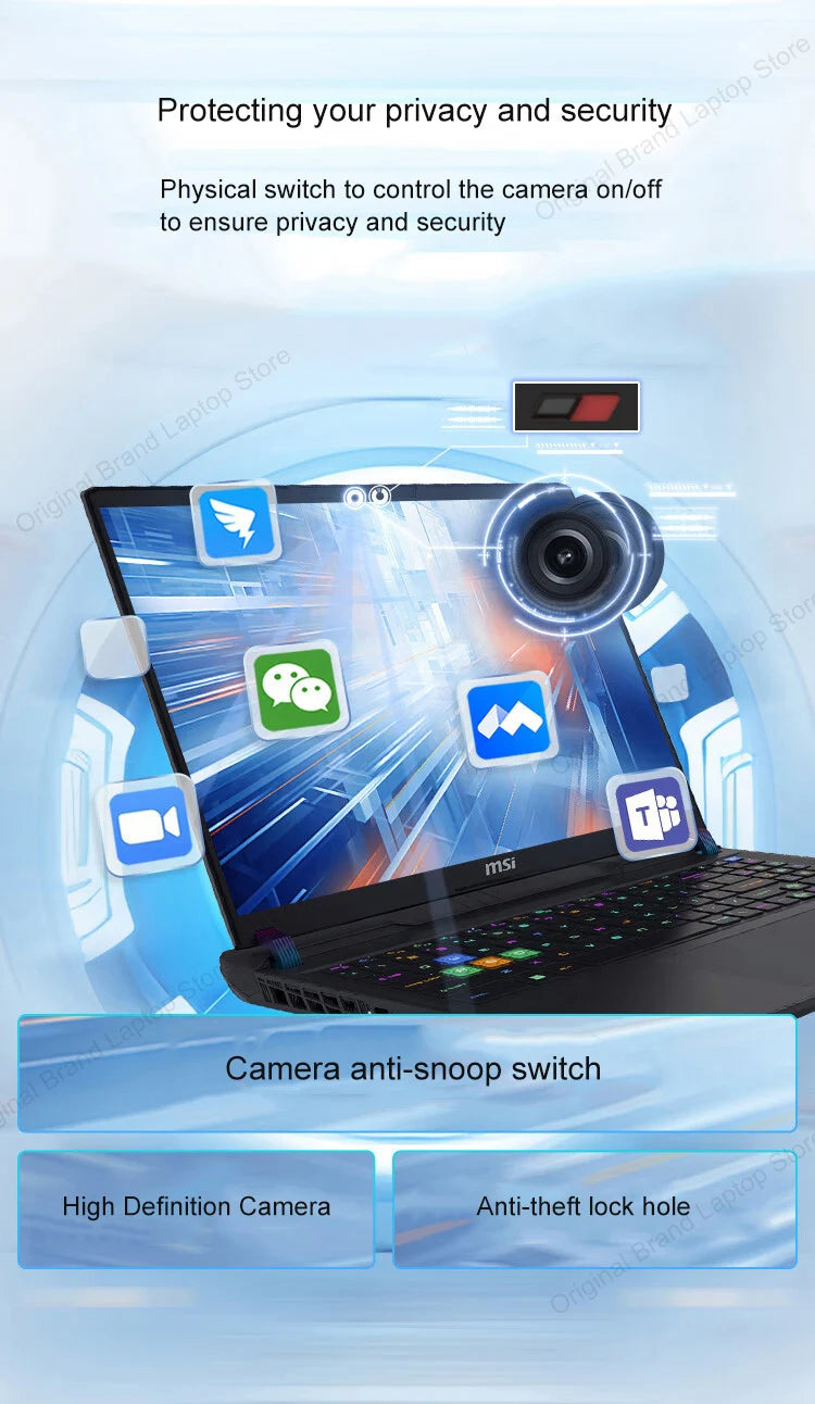 2024 MSI Vector 17 HX Gaming Laptop 17 Inch QHD 2.5K 240Hz IPS Screen Netbook i9-14900HX 32GB 1TB RTX4070 Notebook Computer PC