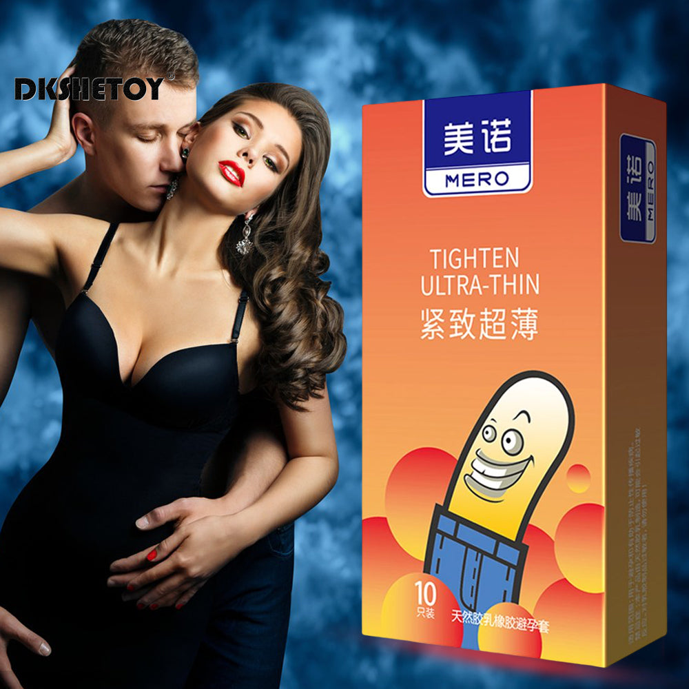 Sensitive Condoms For Men Ultra Thin Latex Rubber Penis Sleeve Romantic Screw Thread Ribs Dot Condom For Adult Men 18