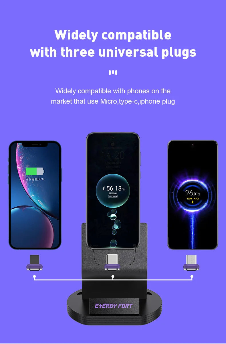 For Xiaomi PD120W Magnetic Fast Charging Base Wireless Charger Stand Desk Charging Station for Xiaomi14/14pro Redmi k70 Huawei