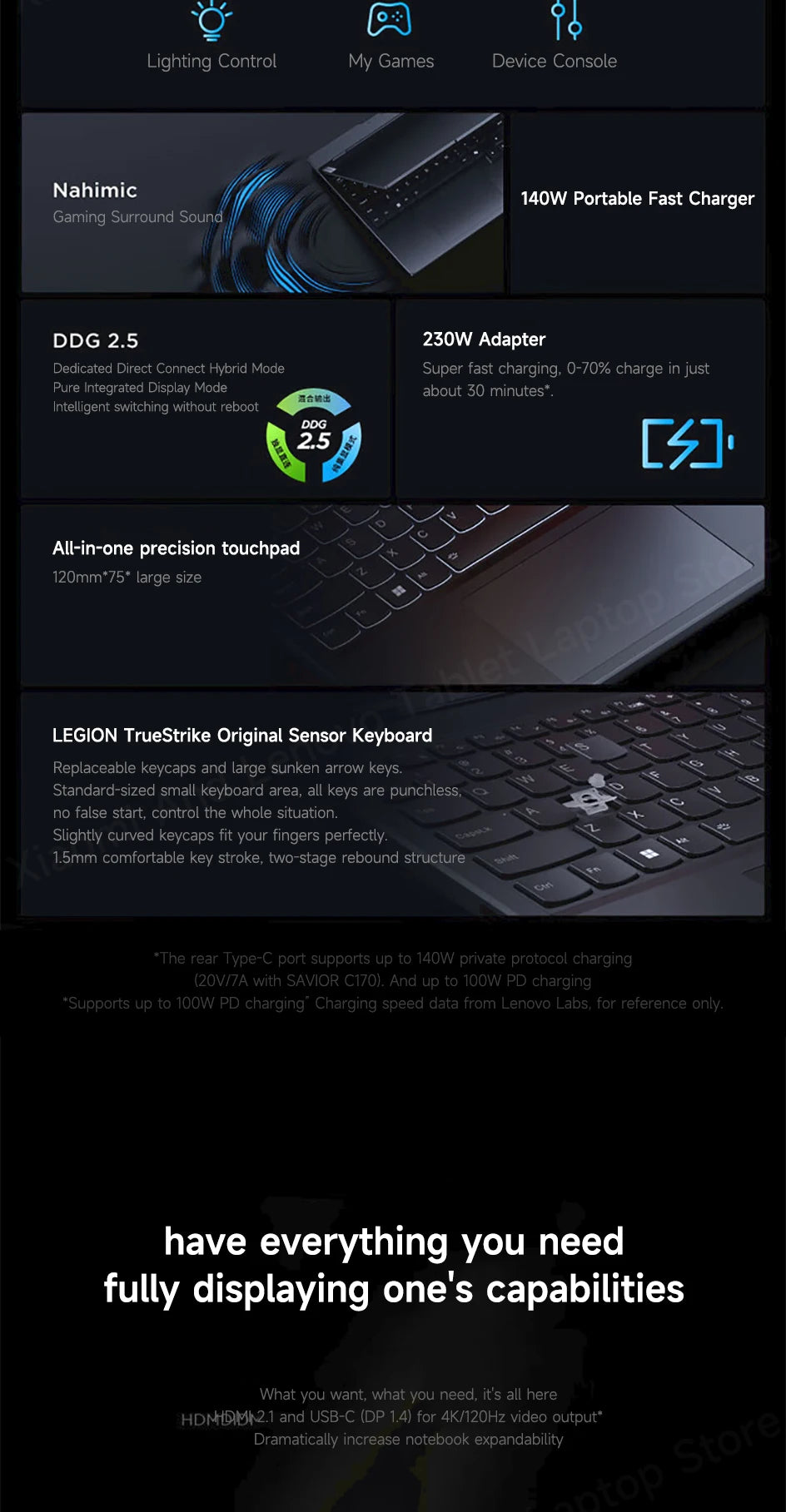 Lenovo laptop Legion Y7000 15.6"144Hz Gaming laptop Intel Core i7-13650HX 24/32GB DDR5 RAM 512GB/1TB/2TB SSD RTX4060 Notebook PC