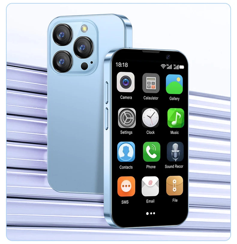 NEW SERVO 16SE Mini 3G Cute Smart Phone Android System 2 SIM Cards 3.0 inch Display Facial Unlock 2GB 16GB Small Card Smartphone