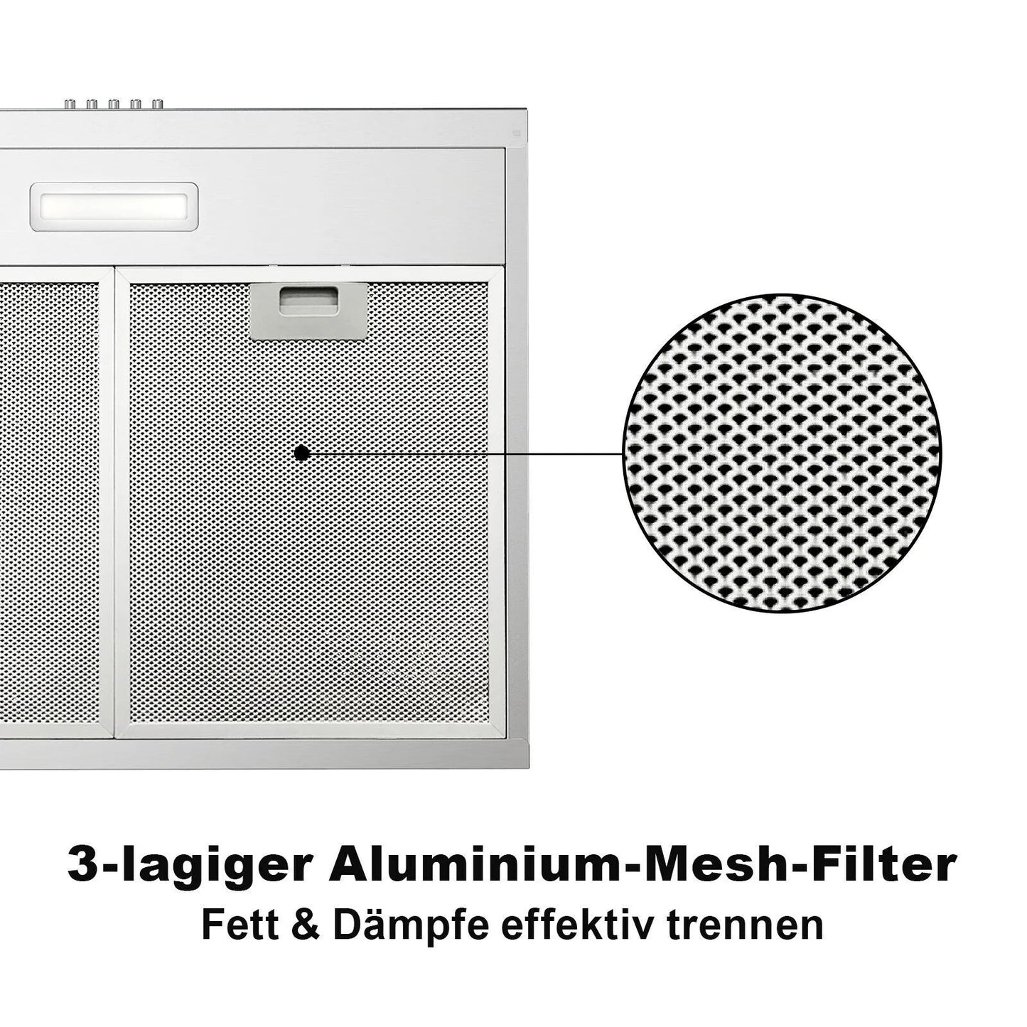 TopStrong 60cm Under-Cabinet Exhaust Air Recirculating LED Extractor Hood EUTF2360