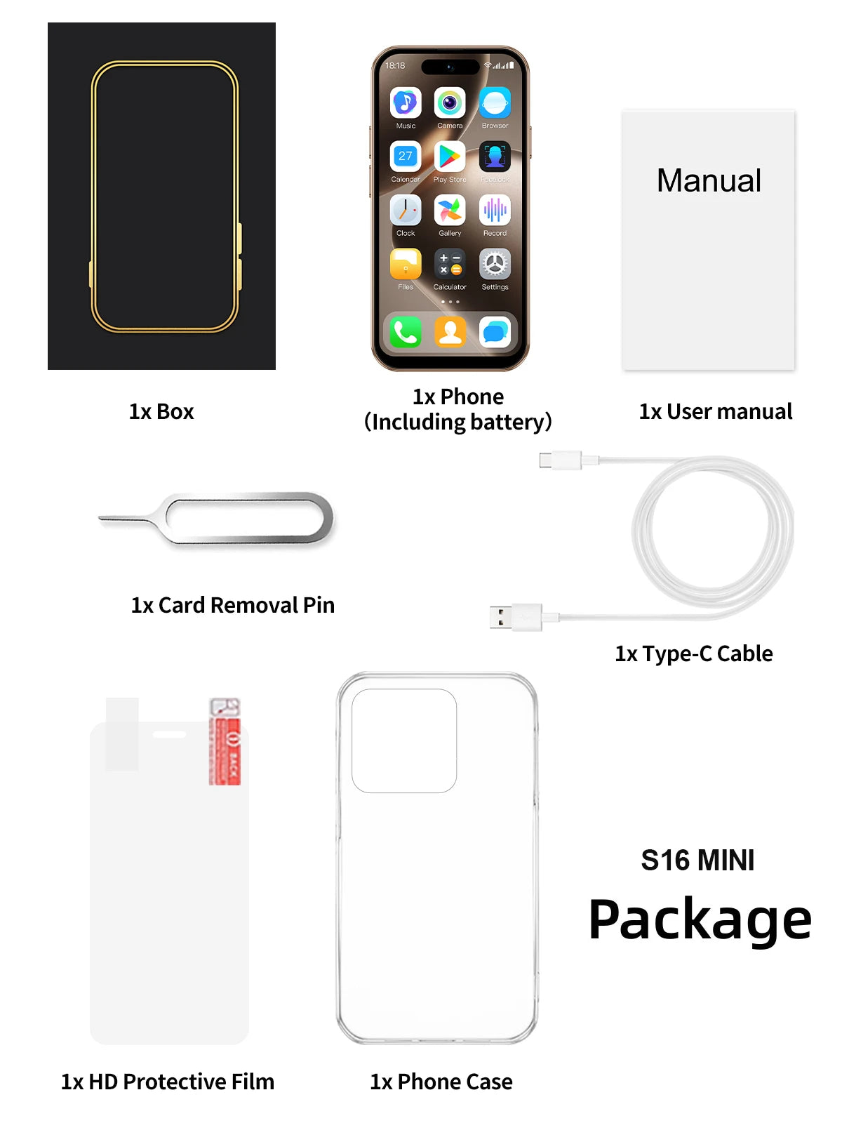 SERVO S16 Mini 4.0" Display Smartphone Android 10.0 3G WCDMA Dual SIM Standby 2GB+16GB Play Store WiFi Cute Cellphone Free Gifts