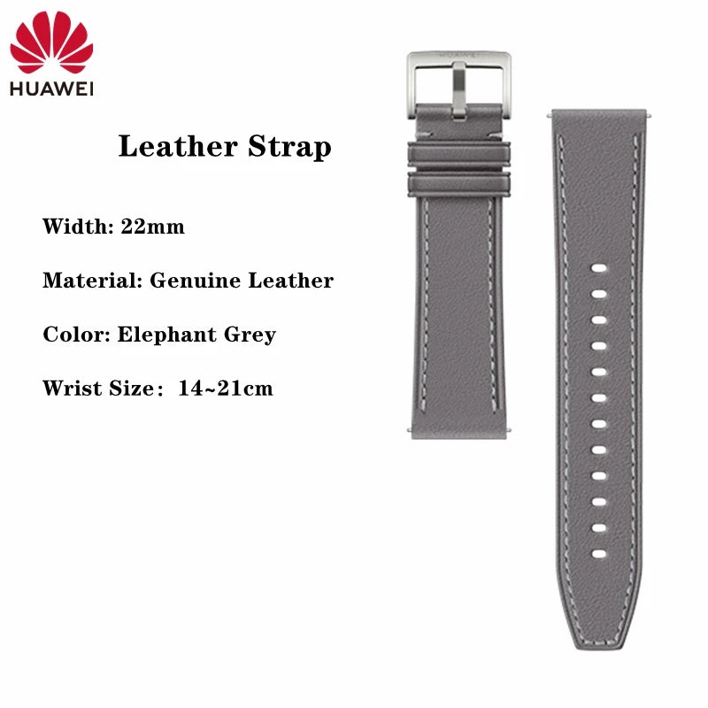 Original Huawei GT2 46mm FKM Rubber Watch Band 22mm Huawei Genuine Leather strap GT Stainless Steel Milanese Wacth Strap