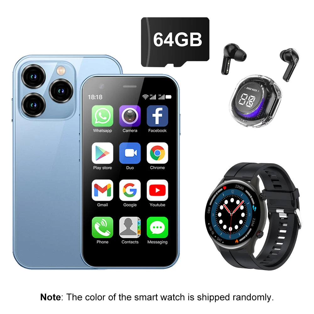 SERVO 15SE Small Smartphone 2 SIM WCDMA Android 8.1 RAM 2GB ROM 16GB GPS WIFI 3.0" Screen Mini Portable Mobile Phone Cheap Price