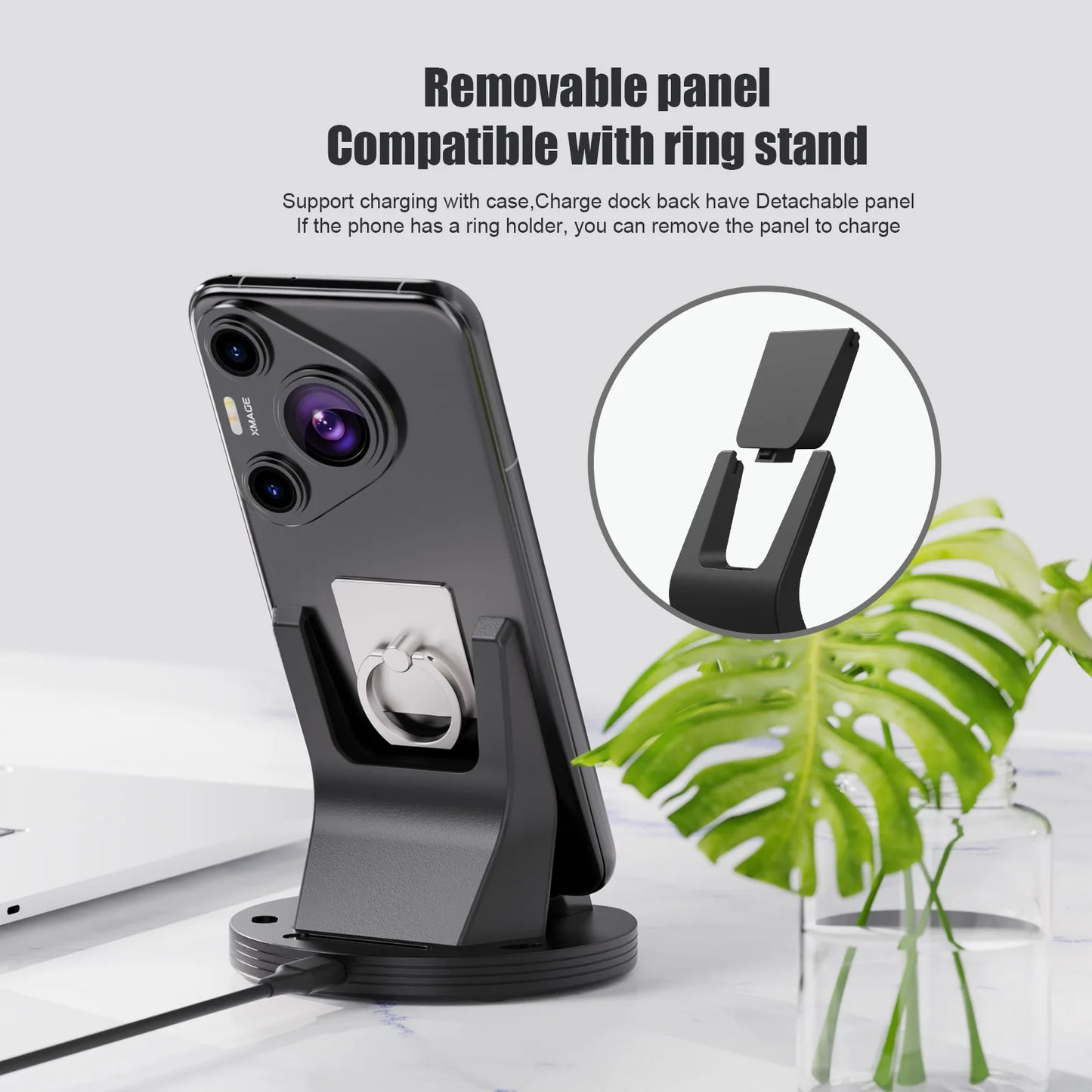 For Xiaomi PD120W Magnetic Fast Charging Base Wireless Charger Stand Desk Charging Station for Xiaomi14/14pro Redmi k70 Huawei