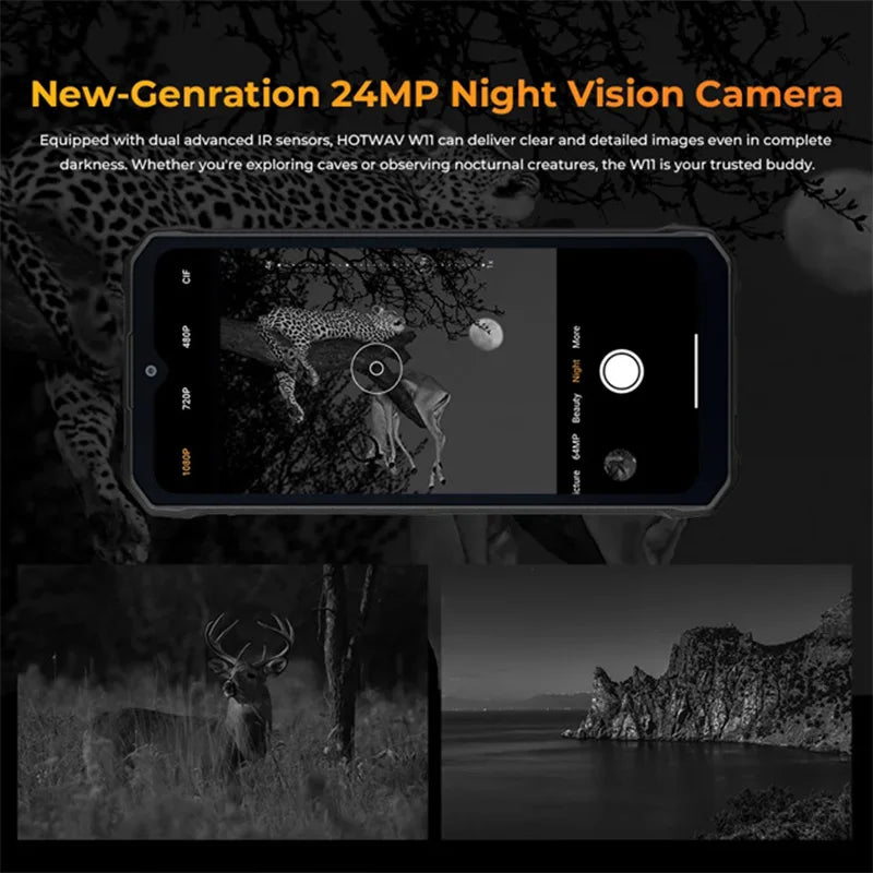 HOTWAV W11,12GB+256GB,Rugged,20800 мАч,280LM Flashlight,NFC,33W Fast Charging,24MP Night Camera,Global Version