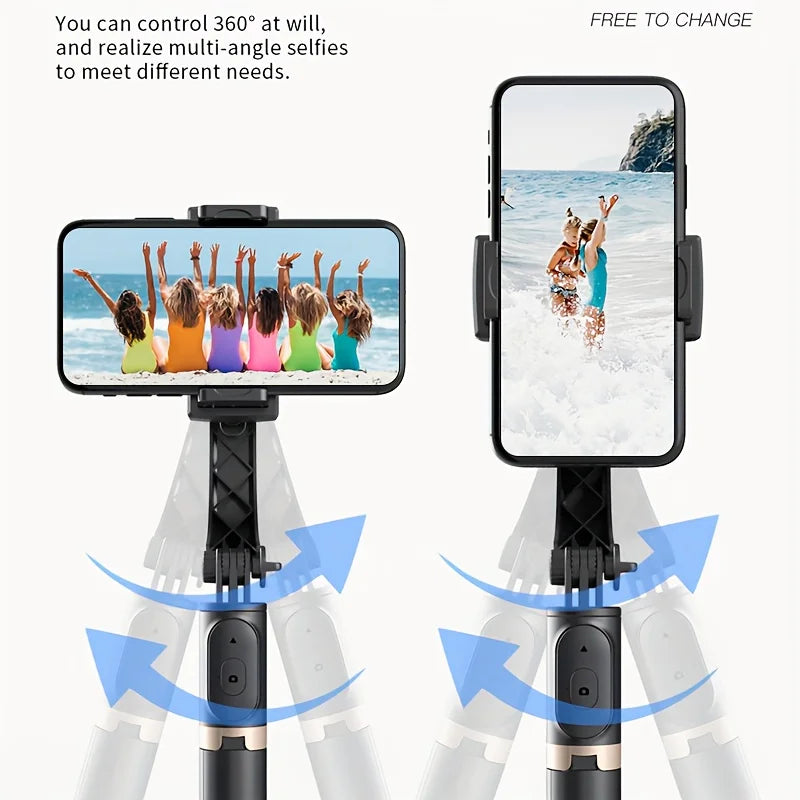 Handheld stabilizer, wireless selfie stick, anti shake pan, tripod, lazy phone holder, desktop