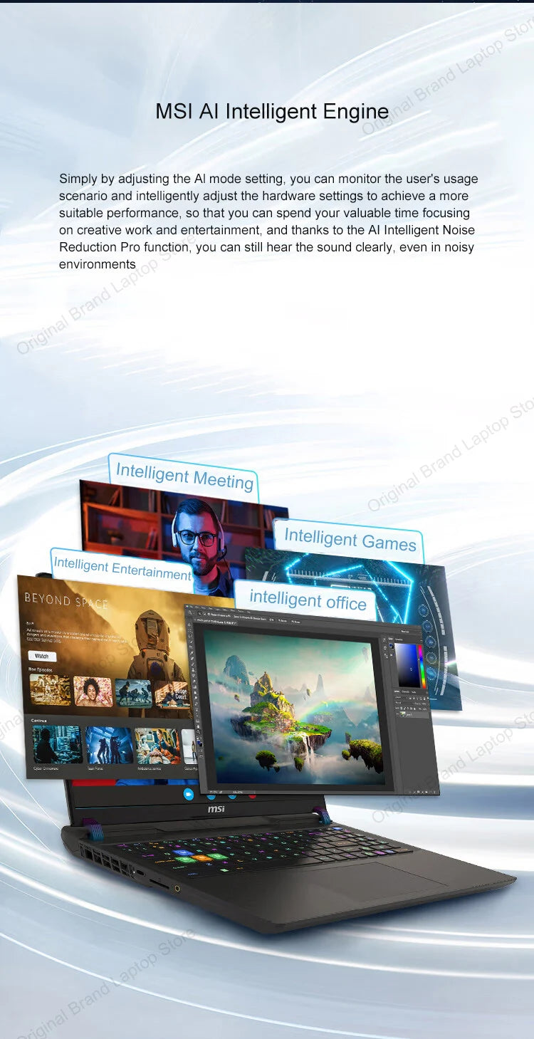 2024 MSI Vector 17 HX Gaming Laptop 17 Inch QHD 2.5K 240Hz IPS Screen Netbook i9-14900HX 32GB 1TB RTX4070 Notebook Computer PC