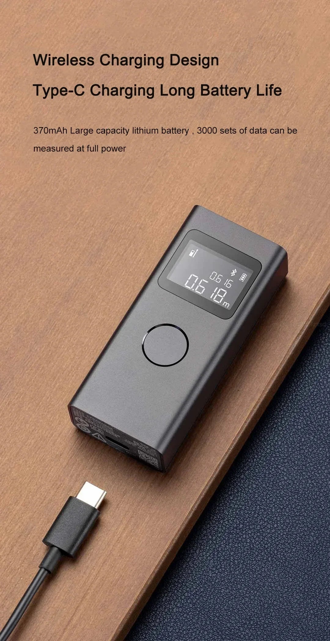 Xiaomi Mijia Smart Laser Range Finder Tape Measure Work with Mi Home APP Indoor Rangefinder Distance Meter Digital Device Tools