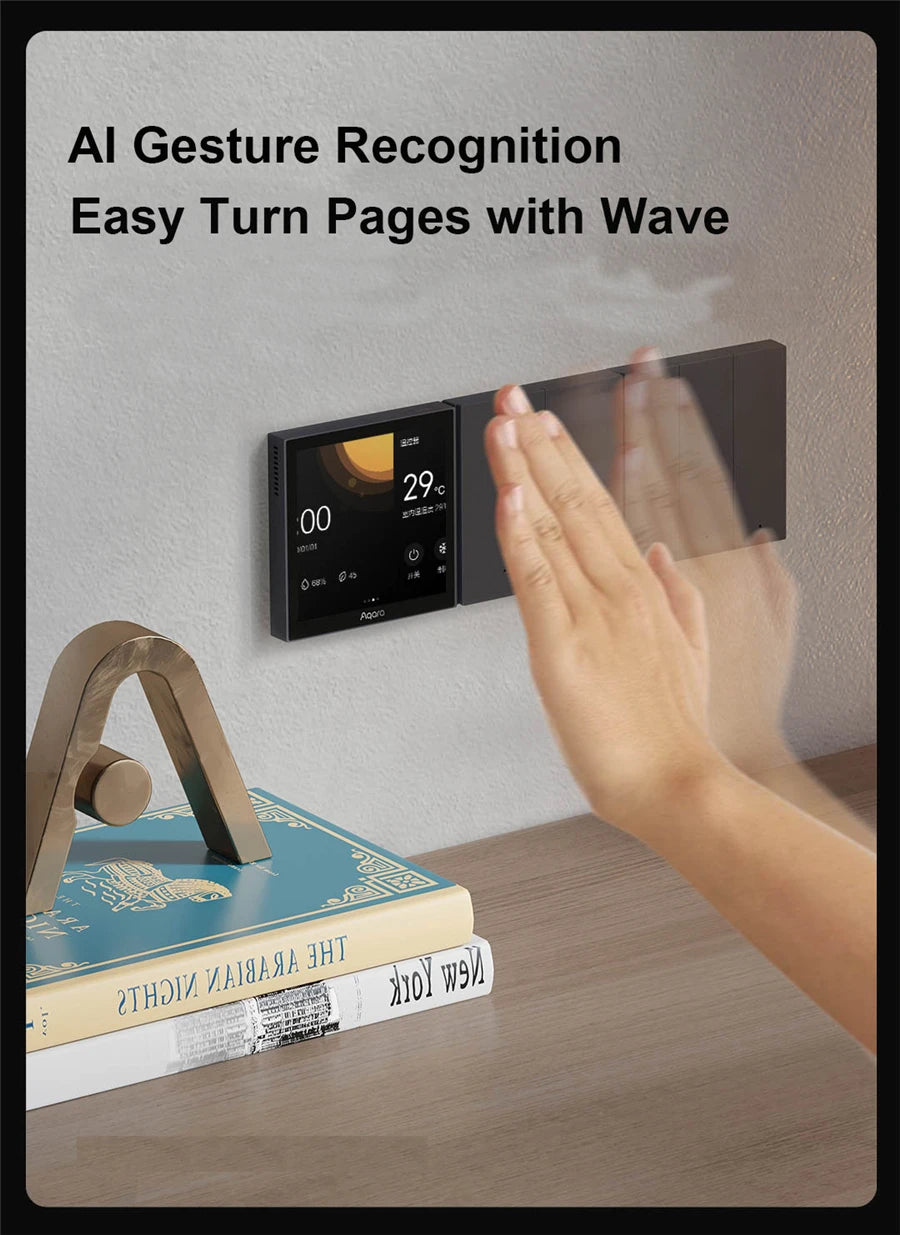 Aqara Smart Scene panel Switch S1 3.95 inch Touch Screen Voice Light Control AI Gesture Recognition For HomeK Aqara Home App