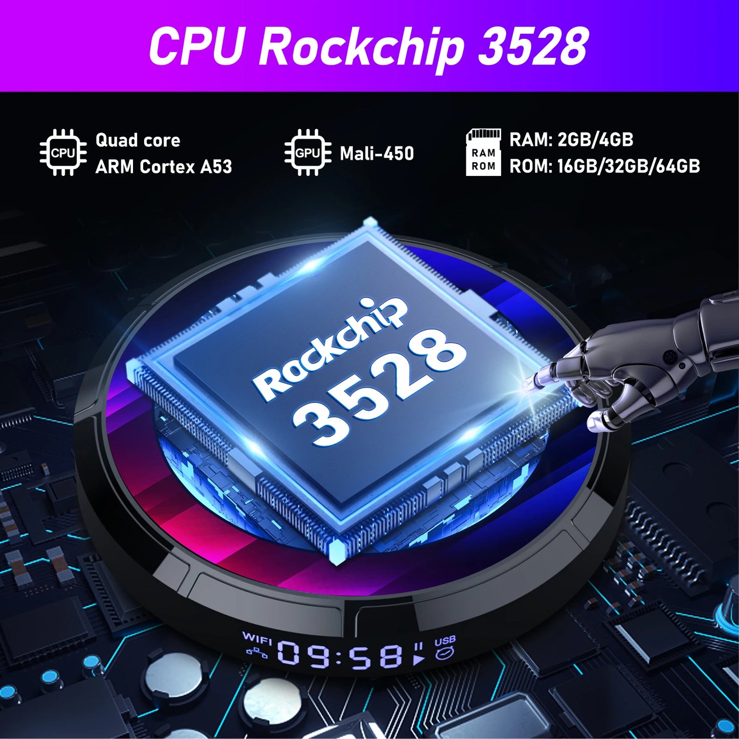 H96MAX RK3528 Android 13.0 TV Box Support 2.4G/5.8G WiFi6 BT5.0 4K Video Set Top TV Box Decode And Play 8K