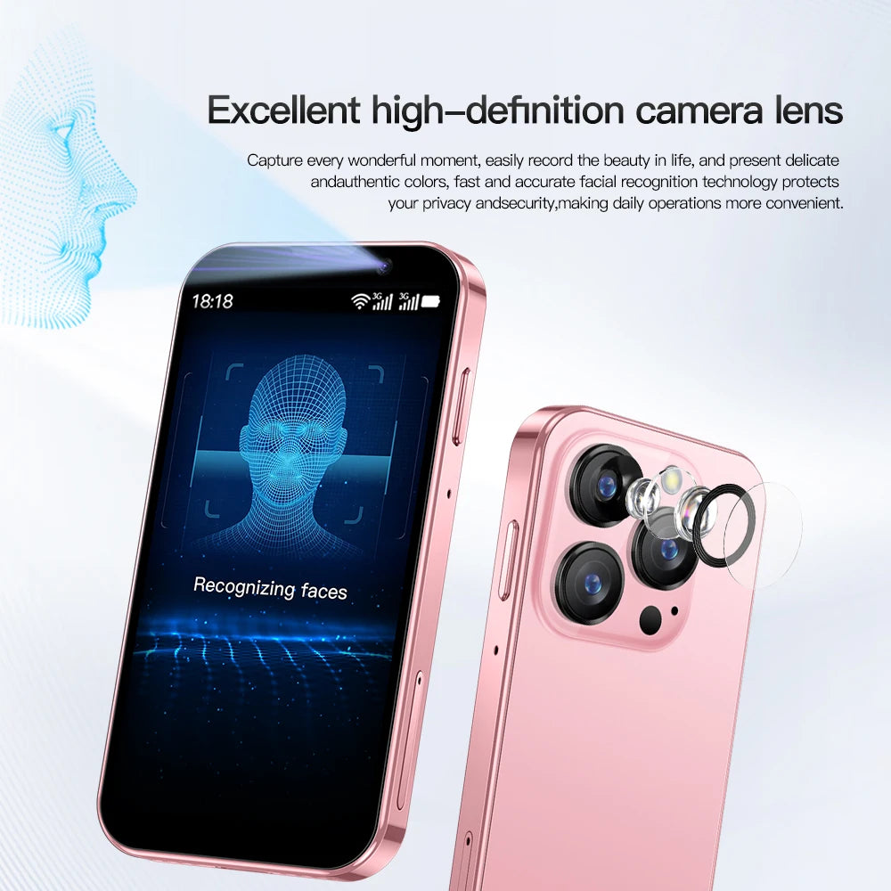 NEW SERVO 16SE Mini 3G Cute Smart Phone Android System 2 SIM Cards 3.0 inch Display Facial Unlock 2GB 16GB Small Card Smartphone
