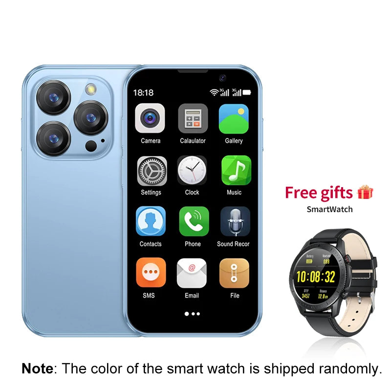 NEW SERVO 16SE Mini 3G Cute Smart Phone Android System 2 SIM Cards 3.0 inch Display Facial Unlock 2GB 16GB Small Card Smartphone
