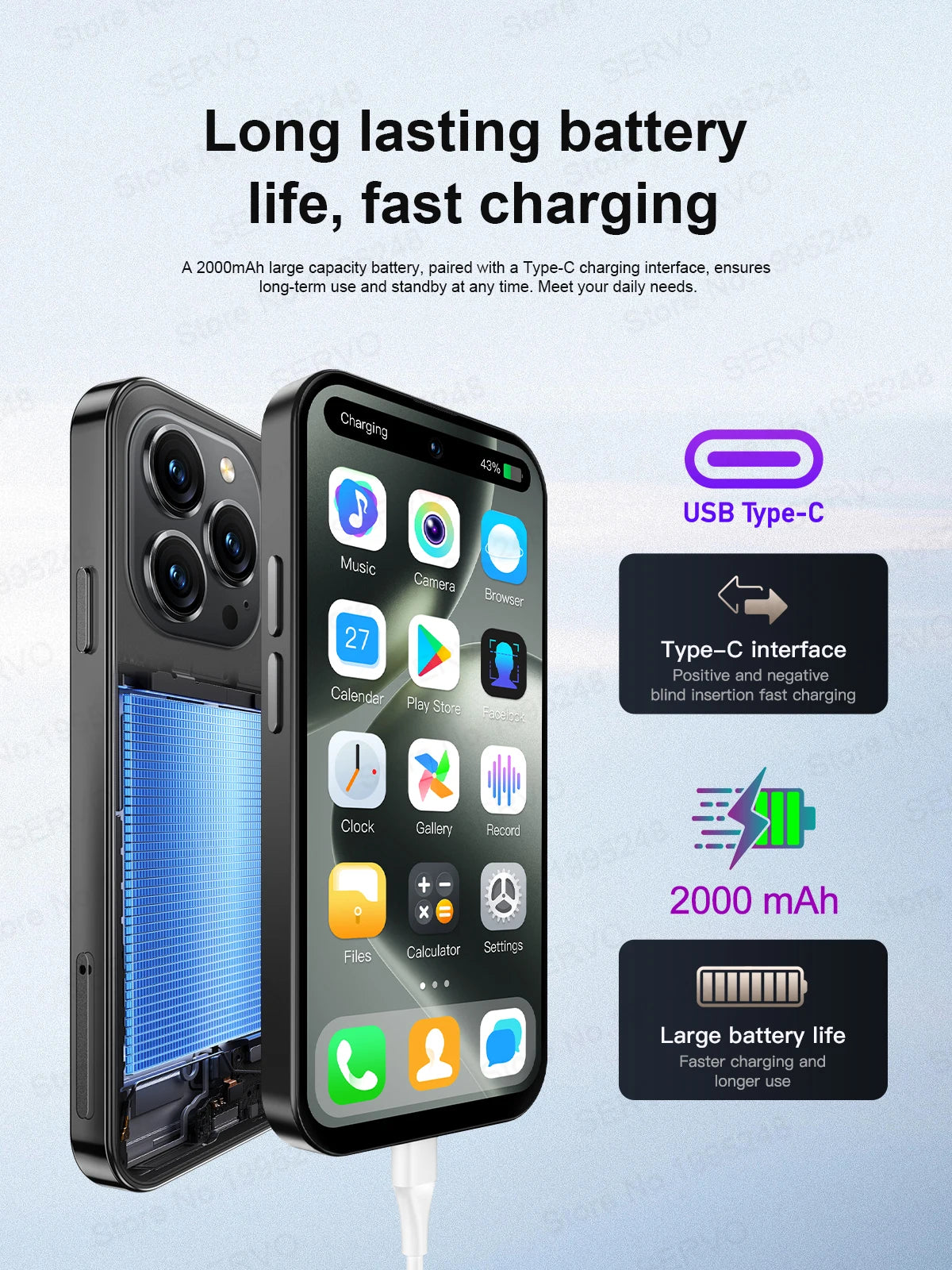 SERVO S16 Mini 4.0" Display Smartphone Android 10.0 3G WCDMA Dual SIM Standby 2GB+16GB Play Store WiFi Cute Cellphone Free Gifts