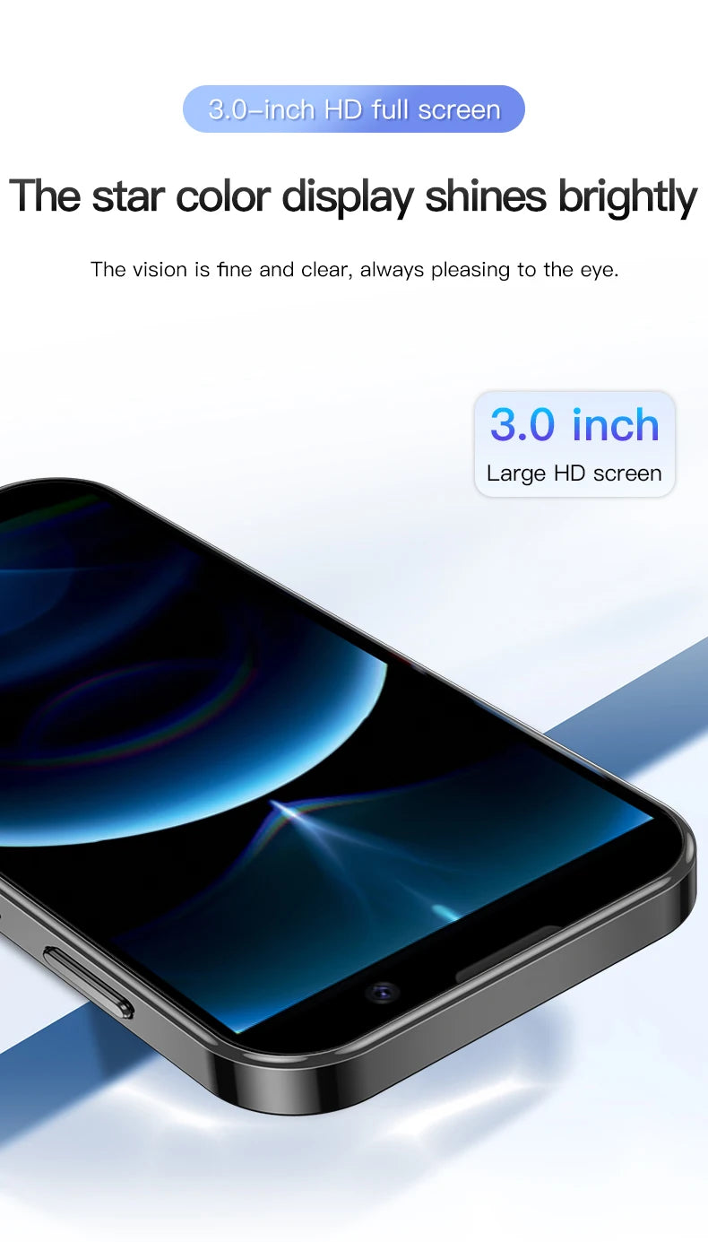 NEW SERVO 16SE Mini 3G Cute Smart Phone Android System 2 SIM Cards 3.0 inch Display Facial Unlock 2GB 16GB Small Card Smartphone