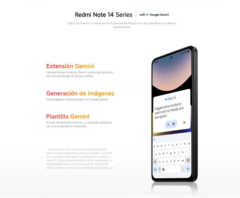 Xiaomi Redmi Note 14 4G NFC helium G99-Ultra 6,67 ''AMOLED screen 120 Hz 108 MP IA camera 5500 mAh battery,Charger Not Included