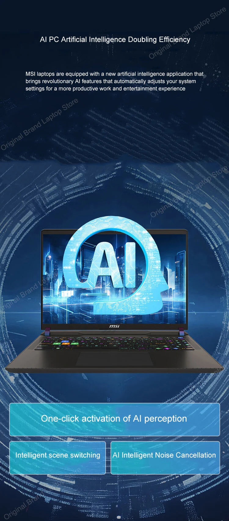 2024 MSI Vector 17 HX Gaming Laptop 17 Inch QHD 2.5K 240Hz IPS Screen Netbook i9-14900HX 32GB 1TB RTX4070 Notebook Computer PC