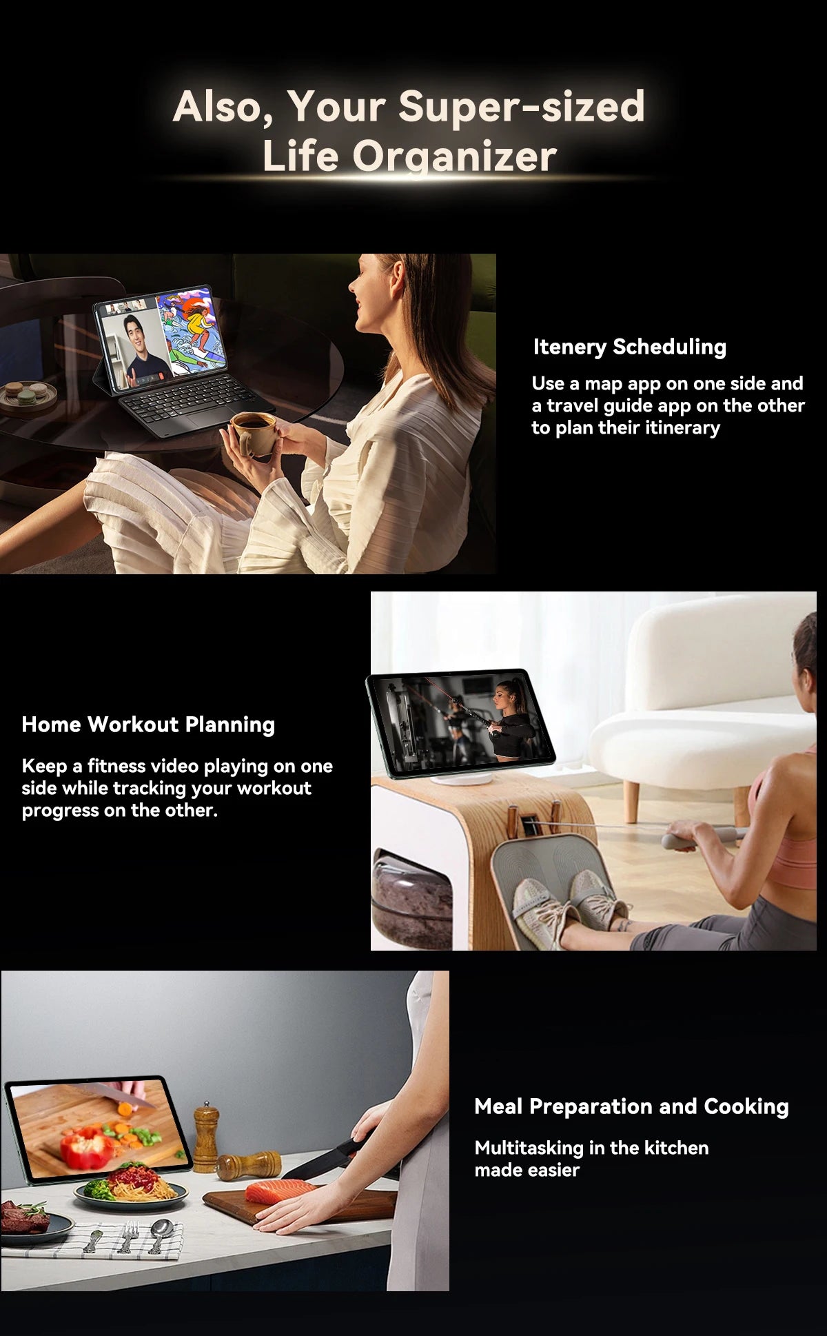 Blackview MEGA 2 Tablets 12 inch 2K Display Widevine L1 24GB(8+16) Android 15 256GB 9000mAh AI Main Camera Pad PC
