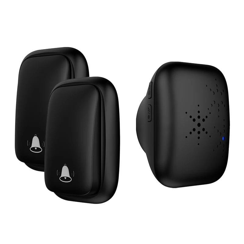 Lunzo No Battery Self Powered Wireless Doorbell US/UK/EU Plug 38 Ringtones Outdoor Waterproof 150m Range Kinetic Door Bell