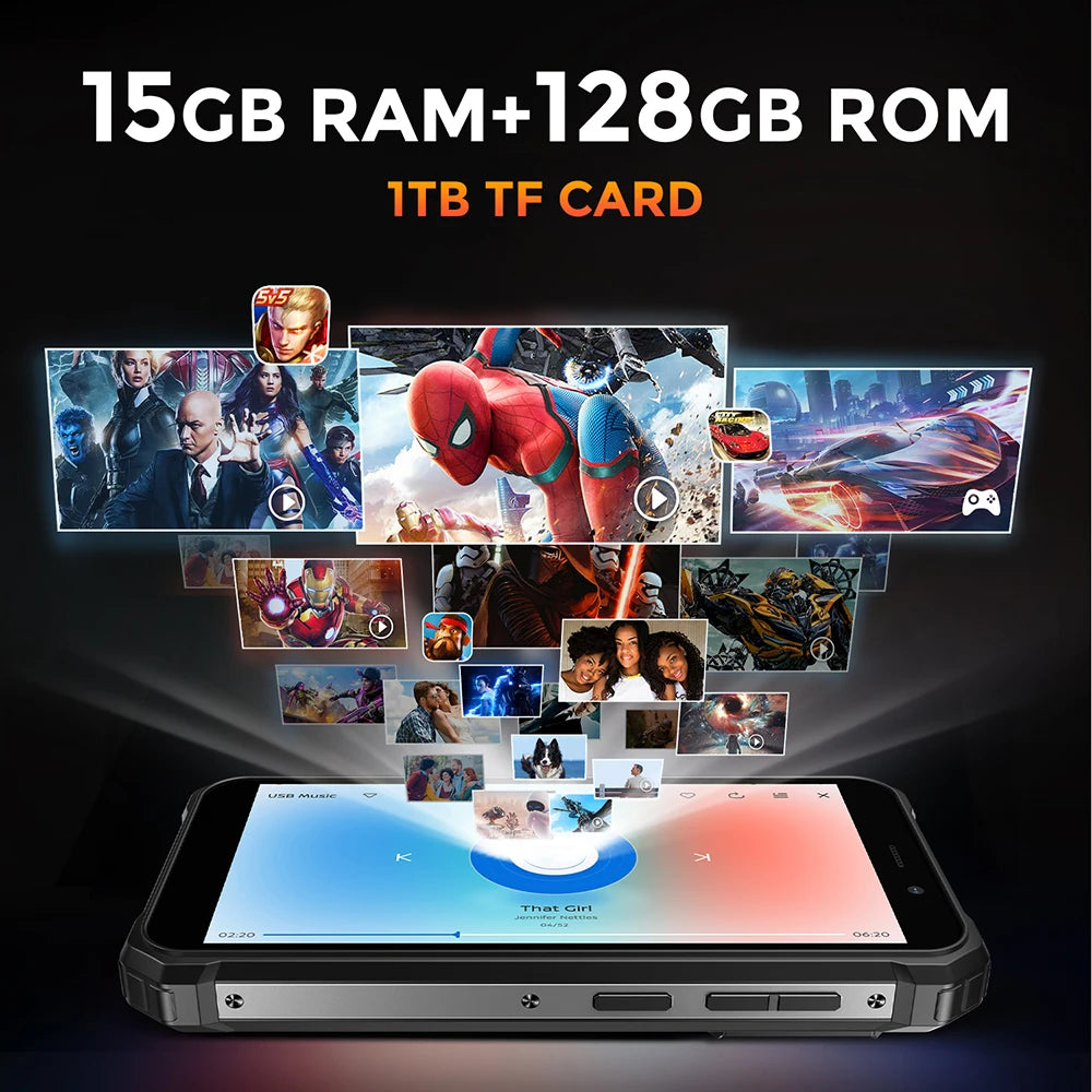 FOSSiBOT F101 PRO Smartphone 8GB 128GB 18W Fast Charge Mobile Phone 8GB 128GB 10600mAh Battery Android 13 Cellphone NFC