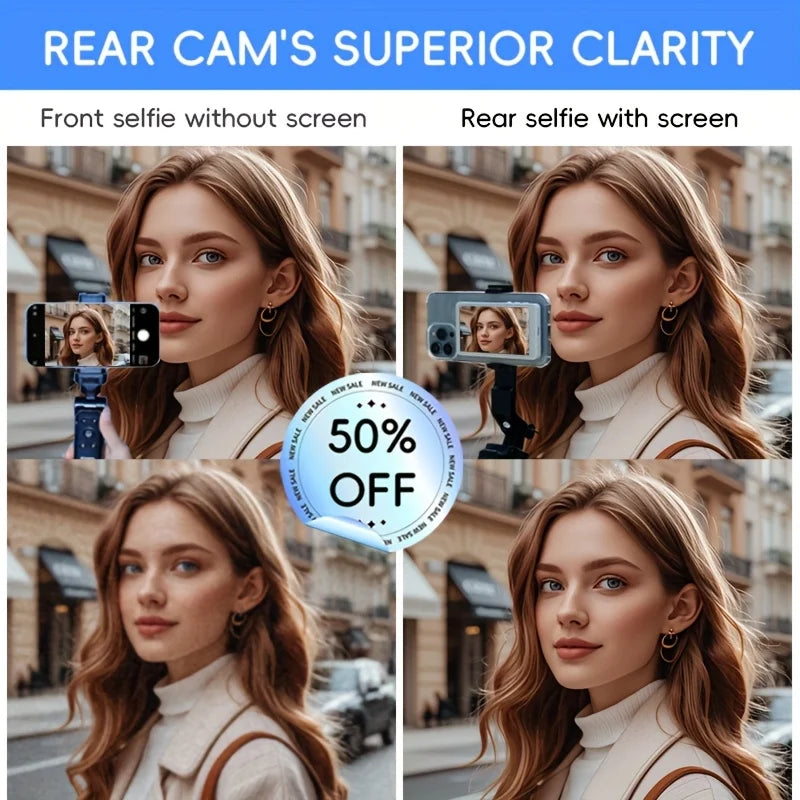 Smartphone Wireless Magnetic Selfie Monitor Screen iPhone Android Phone Vlog Live Video Recording Outdoor Selfie Assistance