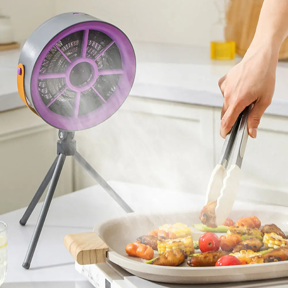 Portable Desktop Range Hoods Exhaust Fan Small Kitchen Hood Barbecue USB Supply Desktop Range Hoods with 3 Speed