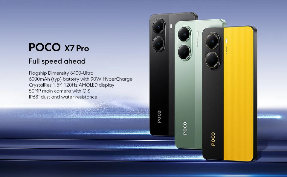 POCO X7 Pro 5G Global Version NFC Mobile Phone 256GB / 512GB Dimensionality 8400-Ultra 6.67 120Hz 90W 6000mAh Display