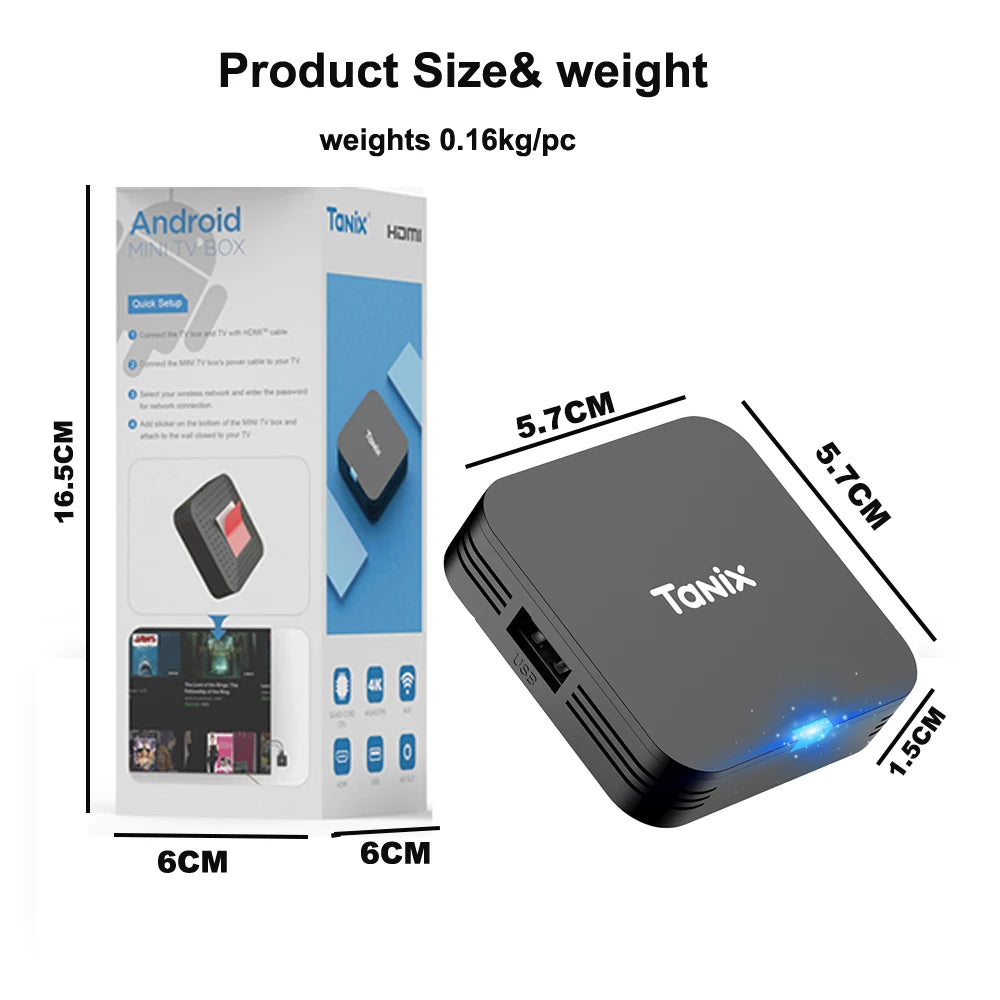 Tanix TX1 Android 10 TV Box 2.4G WIFI 4K 16GB 8GB Global Media Player