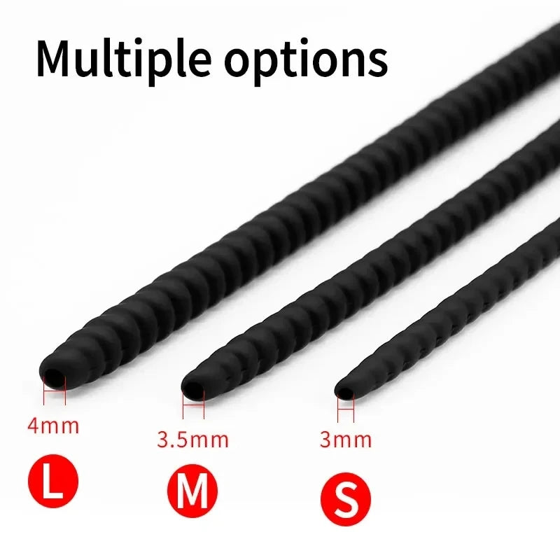Spray/Washing With Syringe Silicone Long Penis Plug Threaded Urethral Sound Ejaculation Delay Toy For Man Gay Urethra Masturbate