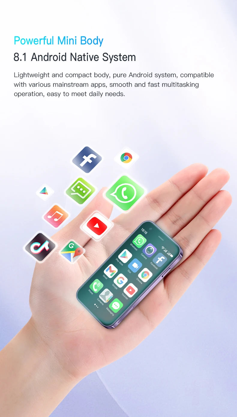SERVO 15SE Small Smartphone 2 SIM WCDMA Android 8.1 RAM 2GB ROM 16GB GPS WIFI 3.0" Screen Mini Portable Mobile Phone Cheap Price