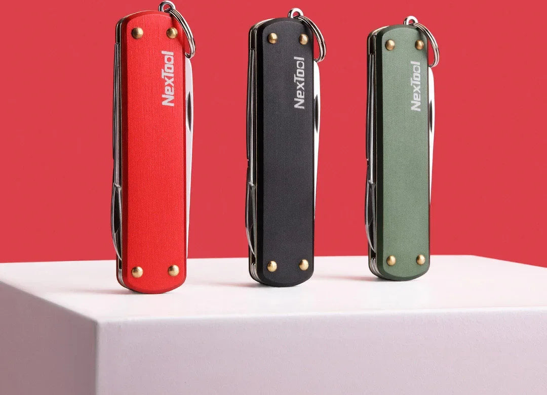 Youpin NexTool Multi Functional Knife, Small File, Slotted Screwdriver, Scissors 4in1 Mini High Quality Portable Tool Key Chain