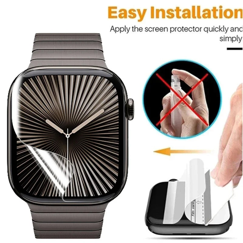 1-5PCS Curved Screen Protector For Apple Watch Series 10 46MM 42MM S9 S8 Waterproof Soft Film For iWatch Ultra 2/1 Hydrogel Film