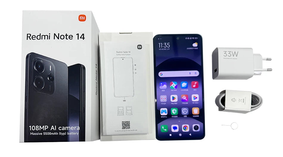 【World Premiere】Global Version Xiaomi Redmi Note 14 MediaTek Helio G99-Ultra 108MP AI Camera 6.67" AMOLED 120Hz Display 5500mAh