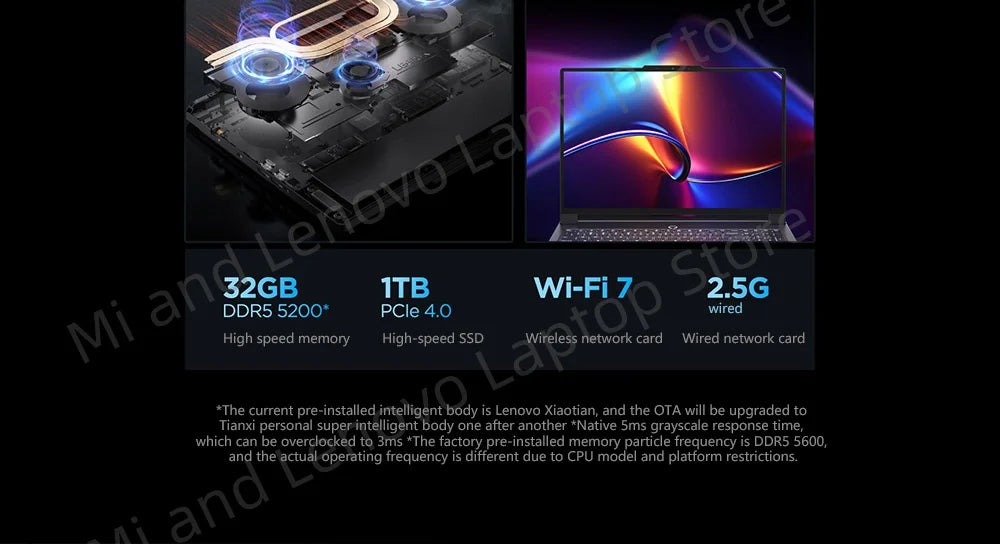 Lenovo LEGION R9000P 2025 R9 8945HX RTX 5060 32GB 1TB 16inch 2.5K 240Hz Game Screen