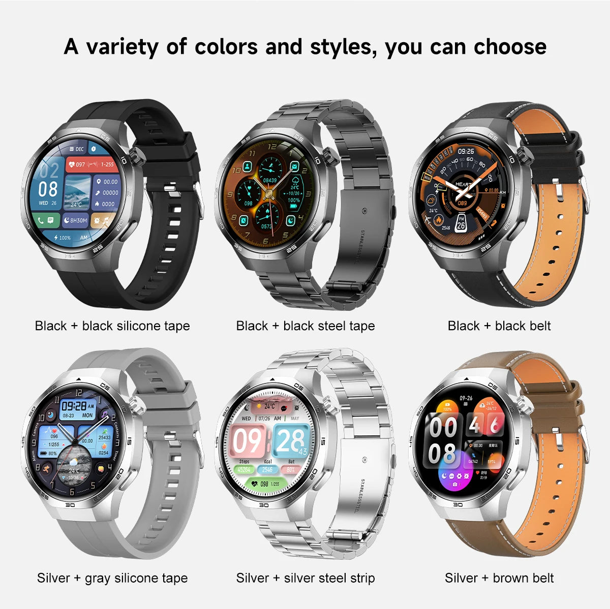 New Smartwatch For Huawei GT5 Men Outdoor Sports Compass Bluetooth Talk NFC Heart Rate GPS Track Weather Waterproof Smart watch