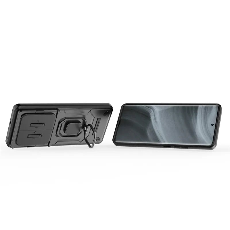 For Realme 12 Pro Plus Cover Realme 12 Pro+ Case 6.7 inch Lens Sliding Window Protector Armor Shockproof Holder Magnetic Bumper