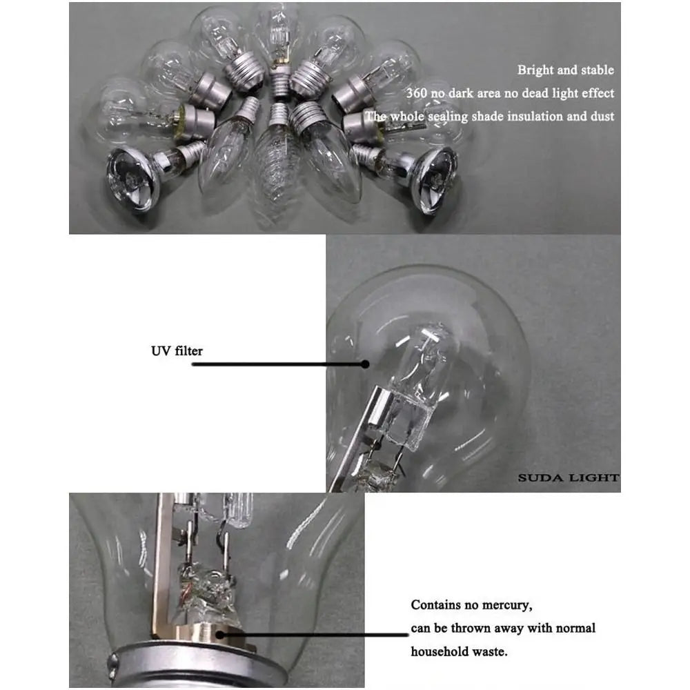 Indoor Outdoor 28W/42W E14 E27 C35 Reflector Replace Spotlight Bulbs Halogen Bulbs candles pointed bulbs Light Lamps