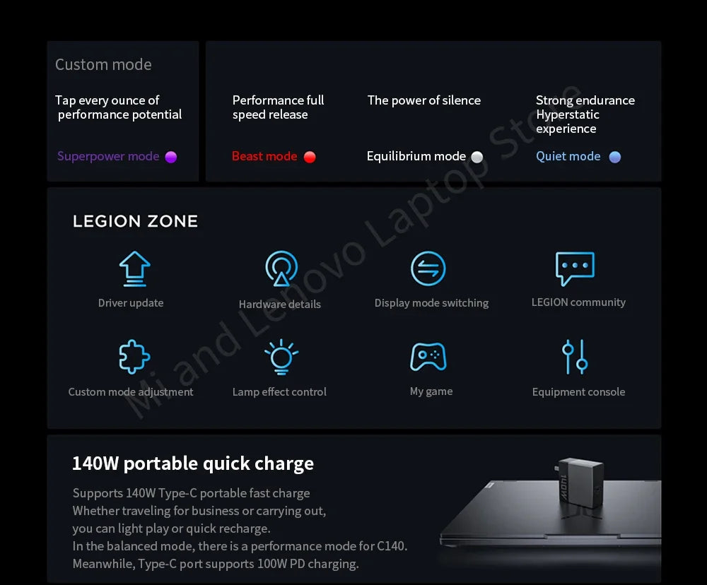 Lenovo LEGION R9000P 2025 R9 8945HX RTX 5060 32GB 1TB 16inch 2.5K 240Hz Game Screen