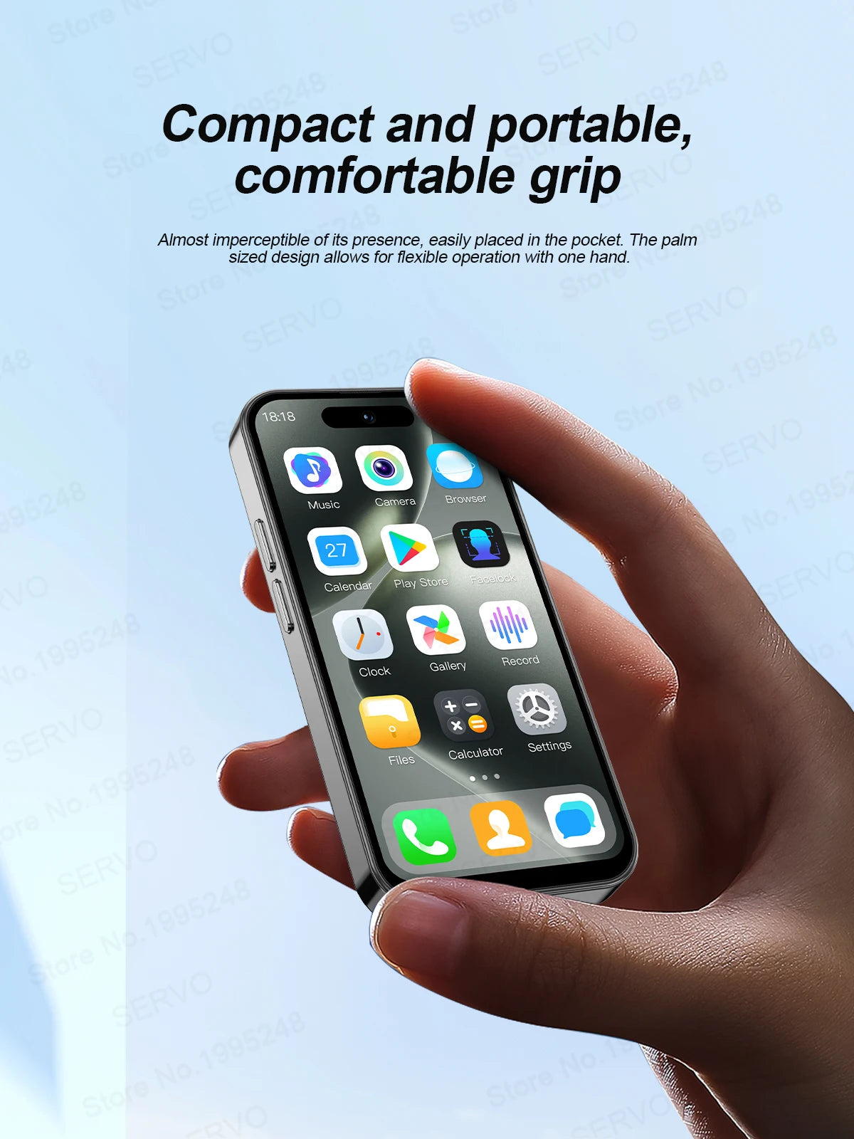 SERVO S16 Mini 4.0" Display Smartphone Android 10.0 3G WCDMA Dual SIM Standby 2GB+16GB Play Store WiFi Cute Cellphone Free Gifts