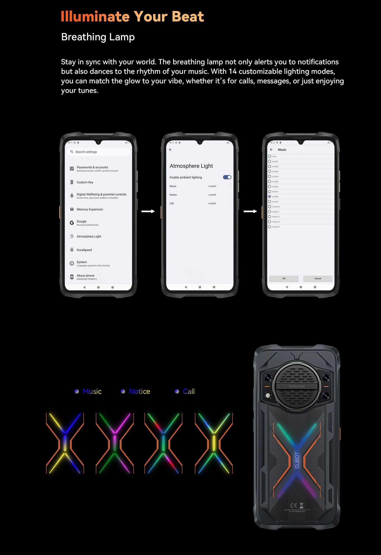 Cubot KingKong Power 3,24 Гб+256 Гб,4G Rugged,10200 мАч,120Hz Screen,100MP Camera,NFC,Android 14,33W глобальная версия