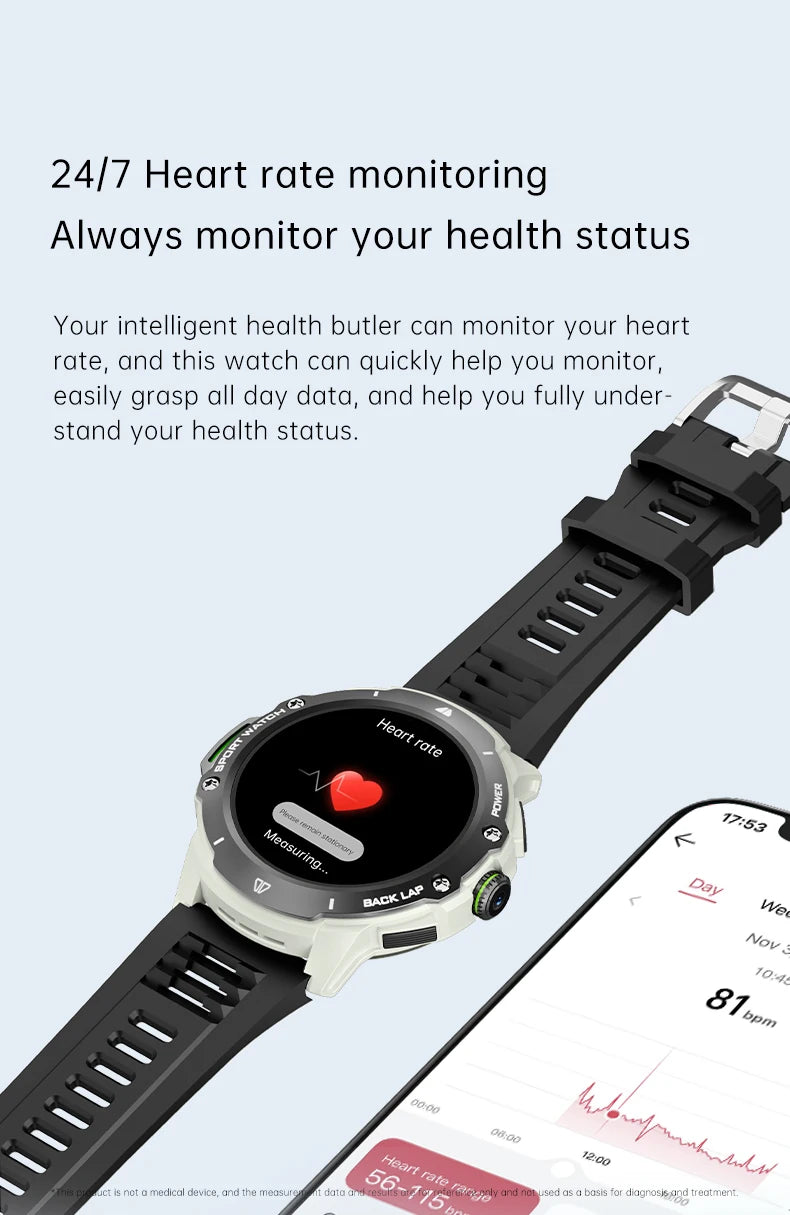 8+128GB Smart Watch 4G Network SIM Card 1.43''AMOLED 200W Camera with GPS Wifi Google Play 466*466 Screen Android for Men Women