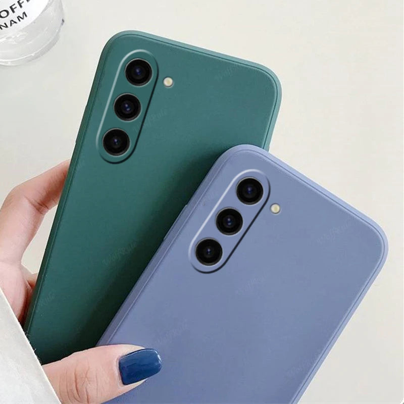 For Samsung S25 Case Cover Samsung Galaxy S25 Plus Capas Liquid Silicone Original TPU Shockproof Soft Fundas Samsung S25 Ultra