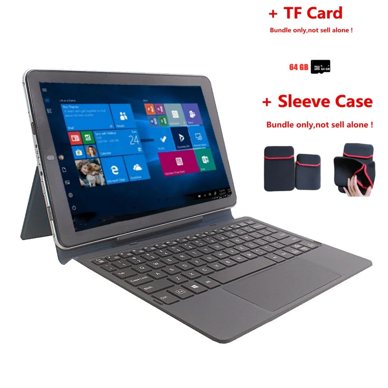 2 In1 Mini PC Tablet PC 10.1'' W102 WINDOWS 10 Z8350 Quad Core WIFI Dual Camera 1280 x 800 IPS Screen HDMI-Compatible