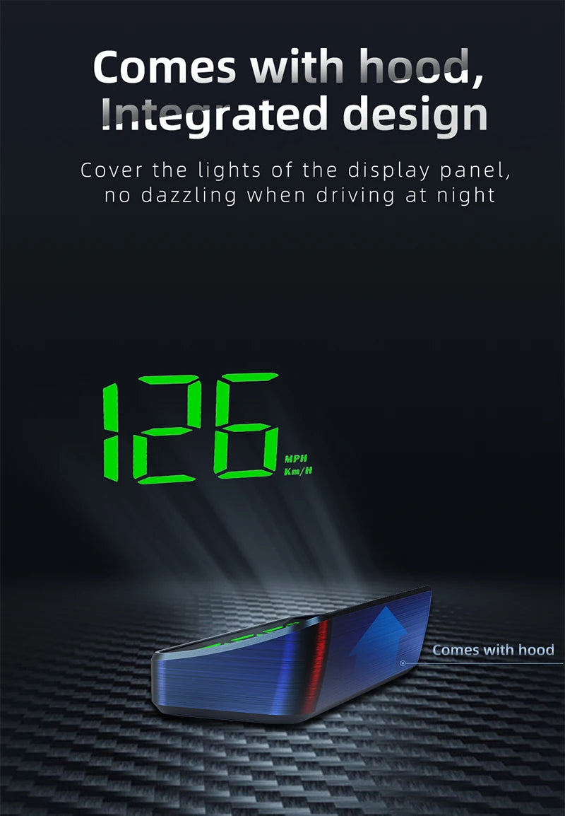Xiaomi New Car Speedometer HUD Head Up Display Digital Speed Mete GPS Compass Multifunctional Automatic Car Windshield Projector